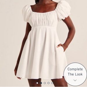 Abercrombie & Fitch Ruched Puff Sleeve Mini Dress Size S